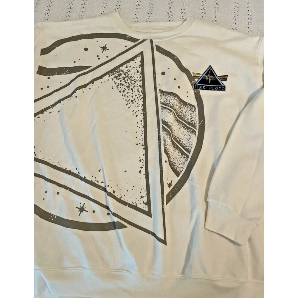 Pink Floyd 3X Fleece Shirt Woman's‎ White The Dark Side of the Moon